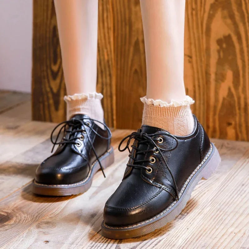 Sylvie | Women's Classic Lace-Up Mary Janes with Chunky Sole