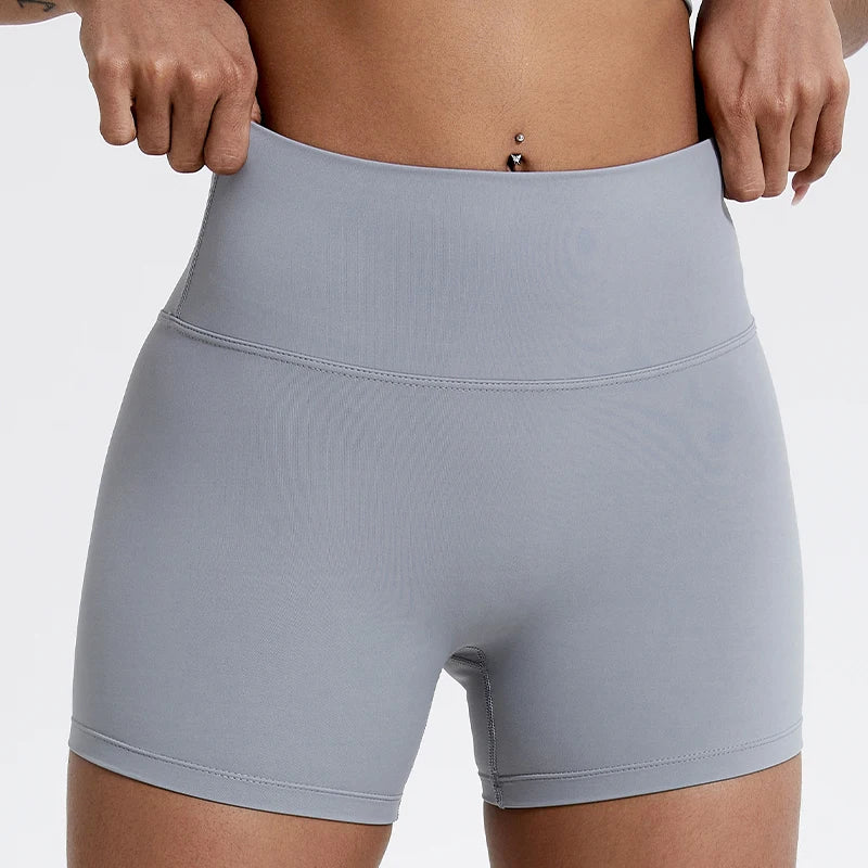 Dervla | Women's High Waist Slim Fit Yoga Shorts