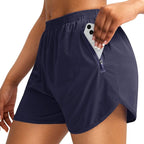 Caolan | Women's Loose Fit Zip Pocket Sport Shorts