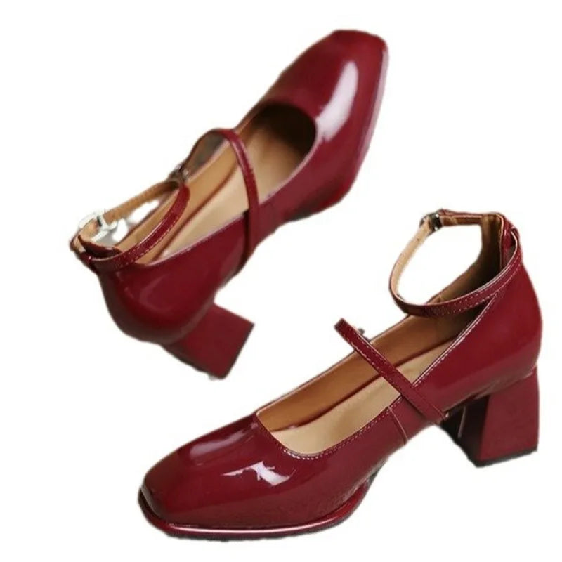 Annika | Women's Elegant Block Heel Mary Janes
