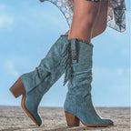 Elaris | Women's Fringe Detail Western Cowboy Calf Boots