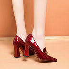 Cressida | Women's High Heeled Mary Janes with Buckle Detail