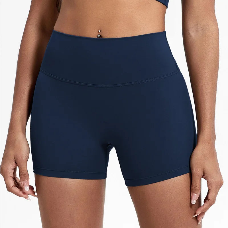 Dervla | Women's High Waist Slim Fit Yoga Shorts