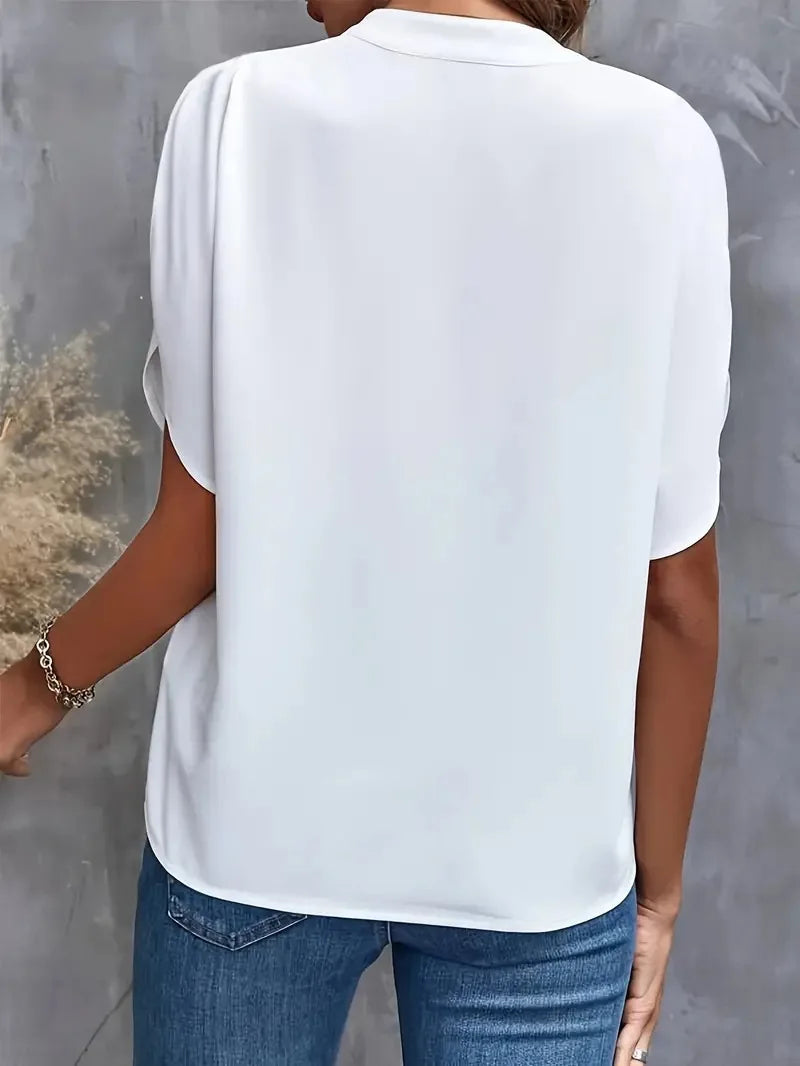 Genevieve | Women's Stylish V-Neck Flowy Blouse