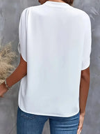 Genevieve | Women's Stylish V-Neck Flowy Blouse