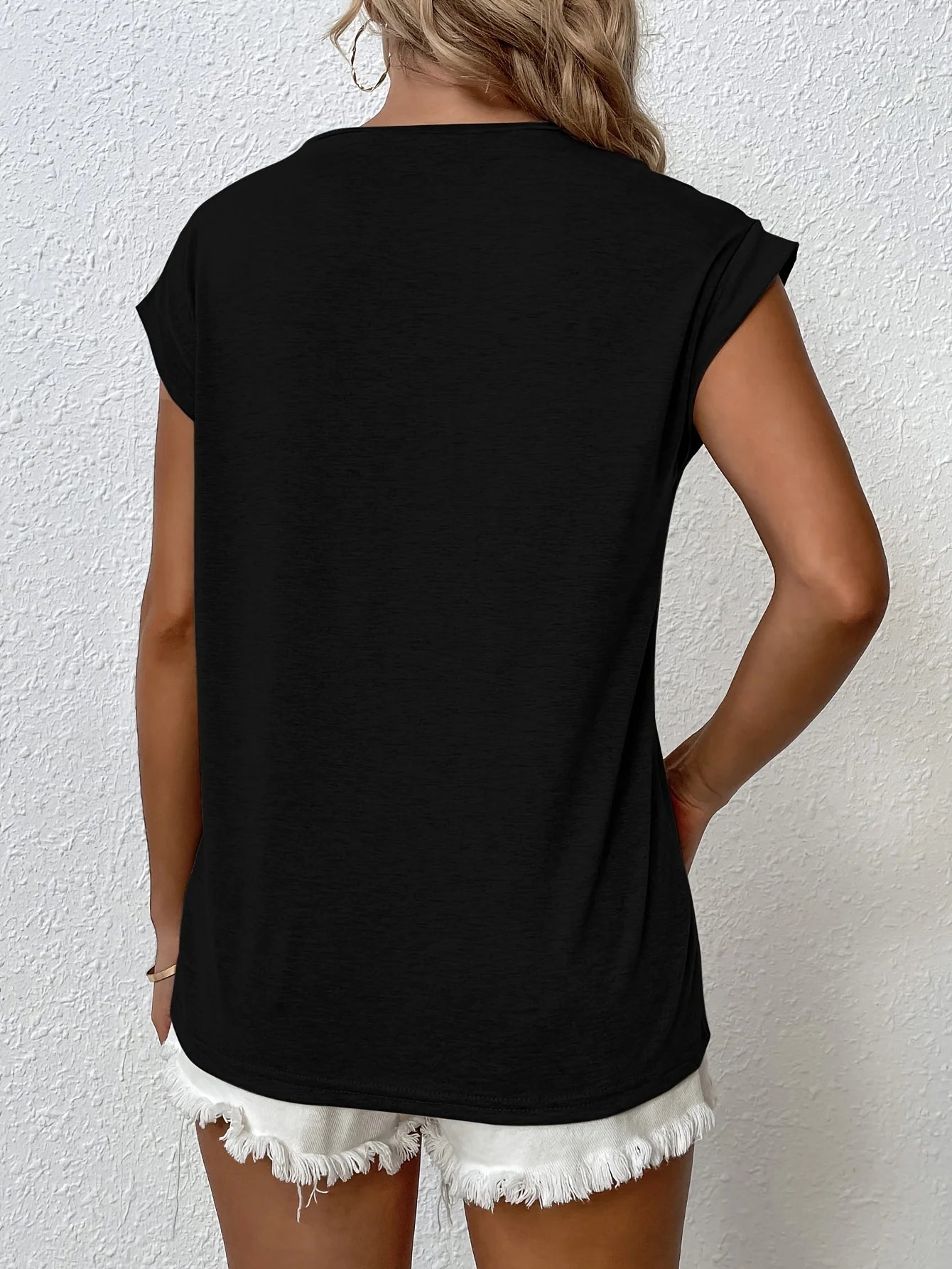 Quillan | Women's Cap Sleeve Crew Neck Relaxed Fit T-Shirt