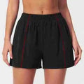 Black against red