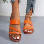 Osberga | Women's Double Band Toe Ring Flat Slides