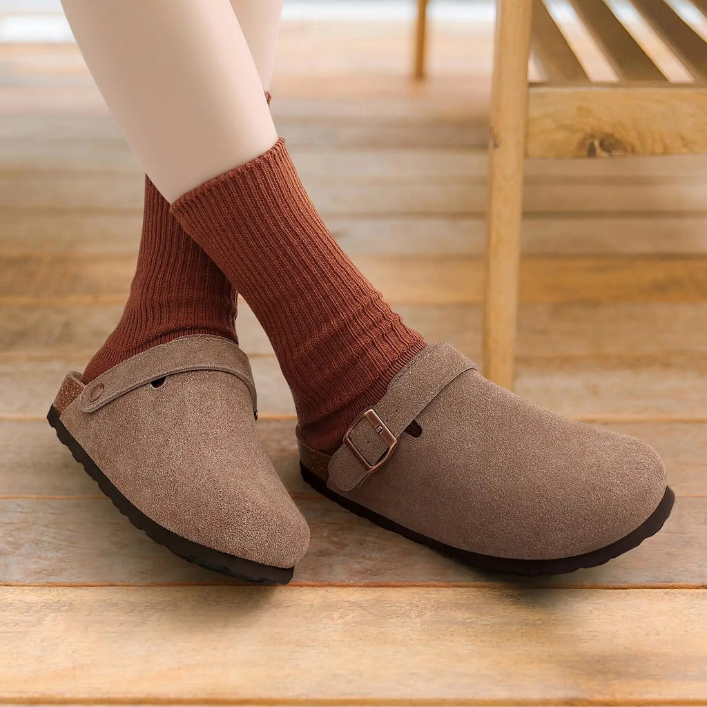 Nyssa | Women's Casual Slip-On Clogs with Adjustable Buckle Strap