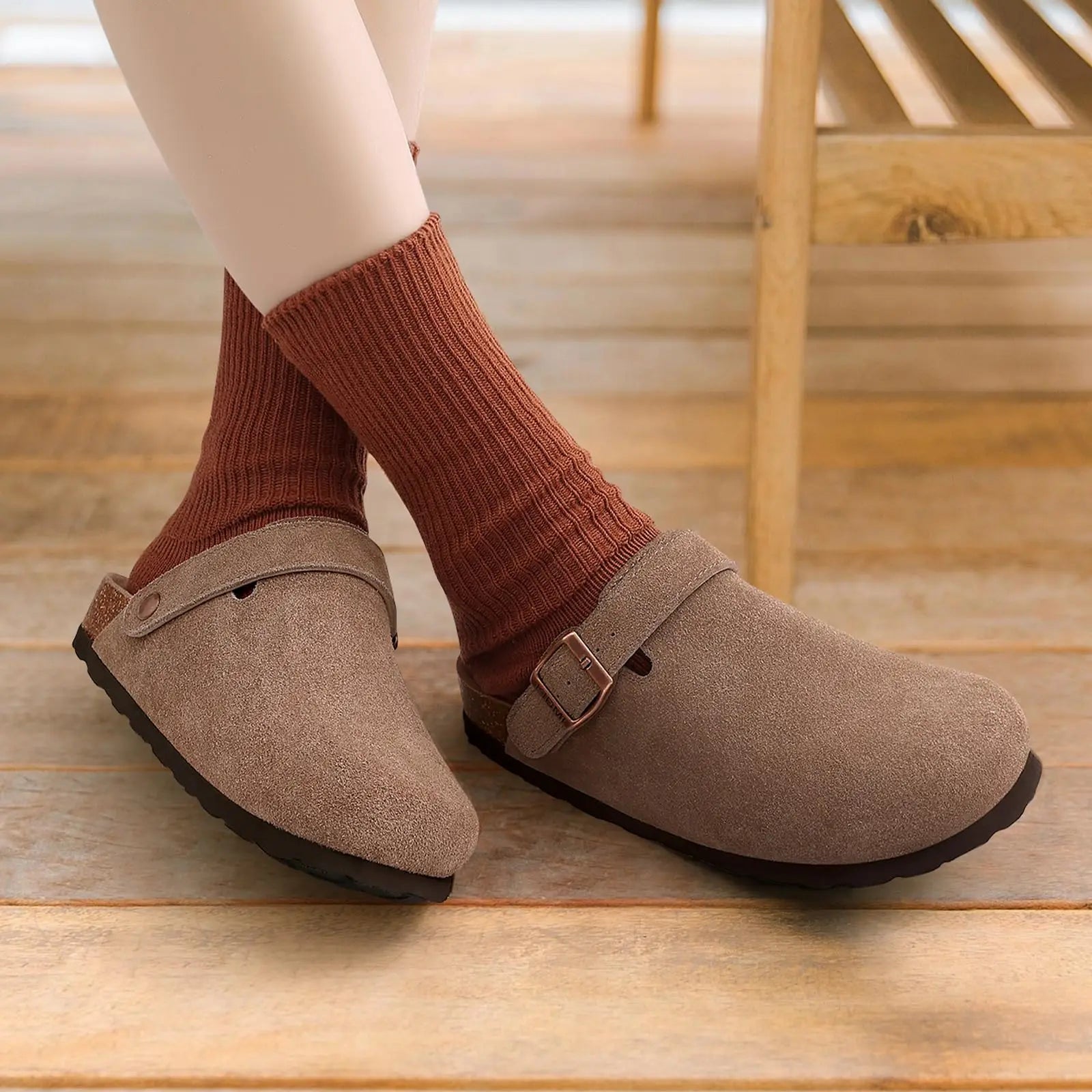 Nyssa | Women's Casual Slip-On Clogs with Adjustable Buckle Strap