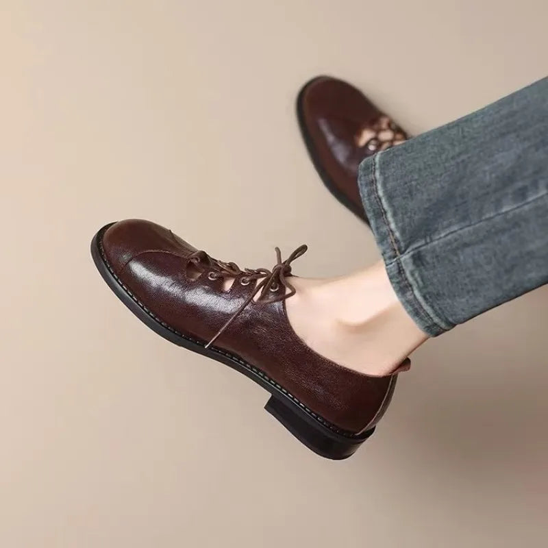 Daphne | Women's Classic Lace-Up Mary Janes with Open Toe Design