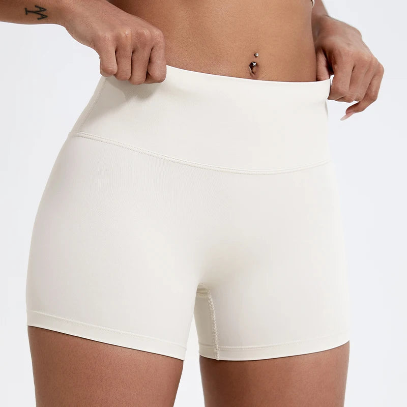 Dervla | Women's High Waist Slim Fit Yoga Shorts