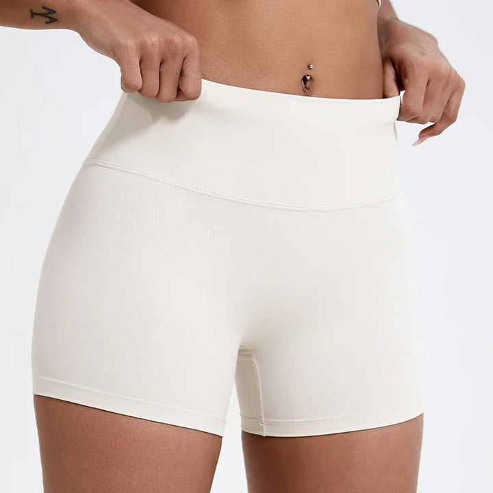 Dervla | Women's High Waist Slim Fit Yoga Shorts