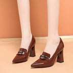 Cressida | Women's High Heeled Mary Janes with Buckle Detail