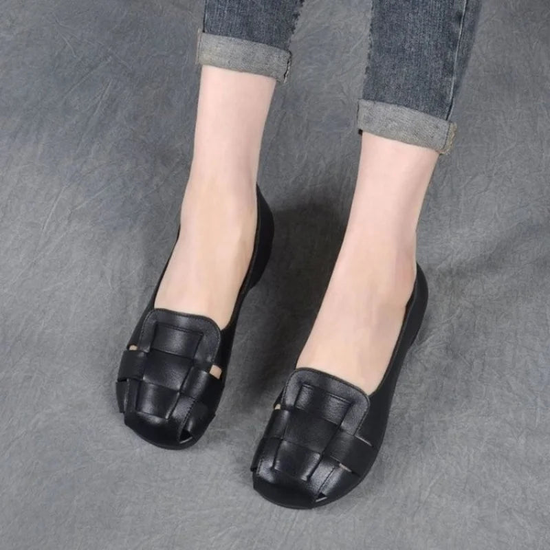 Genevieve | Women's Stylish Woven Toe Mary Janes