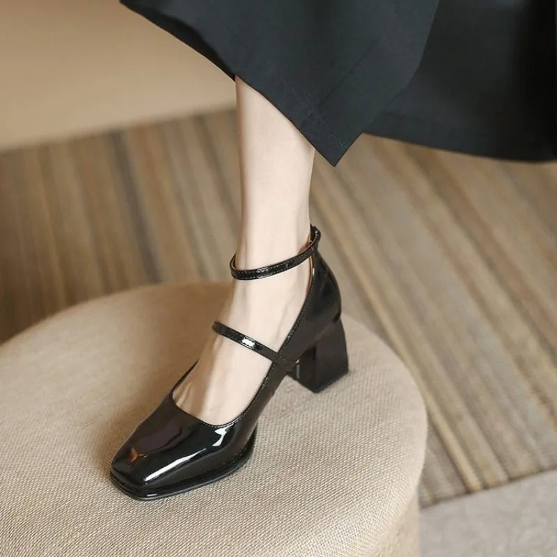 Annika | Women's Elegant Block Heel Mary Janes