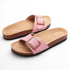 Isolde | Women's Casual Slide Sandals with Buckle Detail