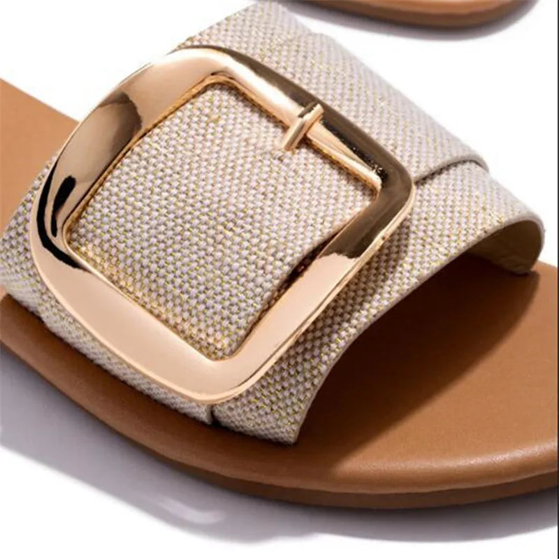 Bex | Women's Luxe Buckle Slide Sandals