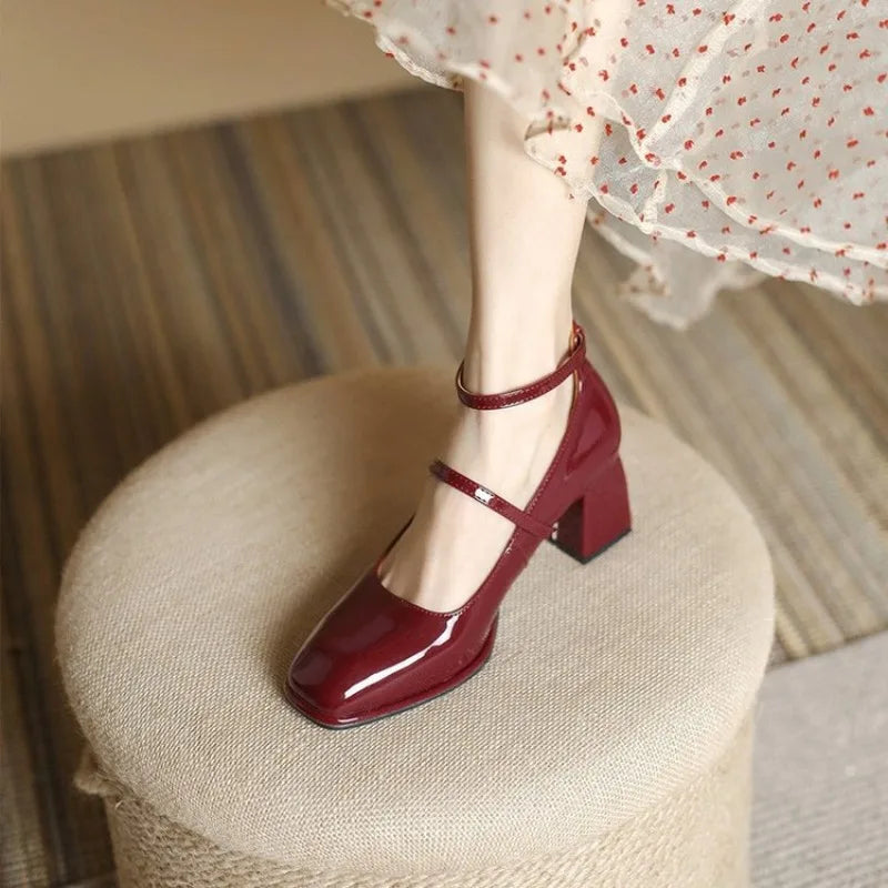 Annika | Women's Elegant Block Heel Mary Janes
