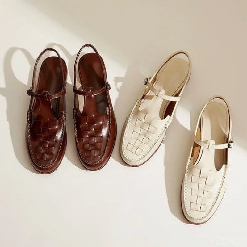 Anouk | Women's Classic Mary Janes with Woven Detail