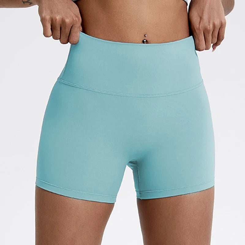 Dervla | Women's High Waist Slim Fit Yoga Shorts