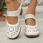 Juno | Women's Elegant Summer Mary Janes with Cutout Detail