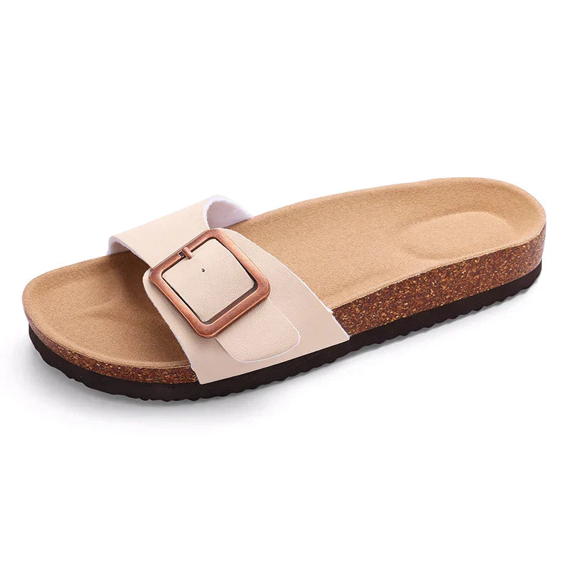 Isolde | Women's Casual Slide Sandals with Buckle Detail