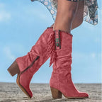 Elaris | Women's Fringe Detail Western Cowboy Calf Boots