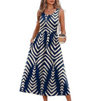 Killian | Women's Striped Sleeveless Maxi Dress