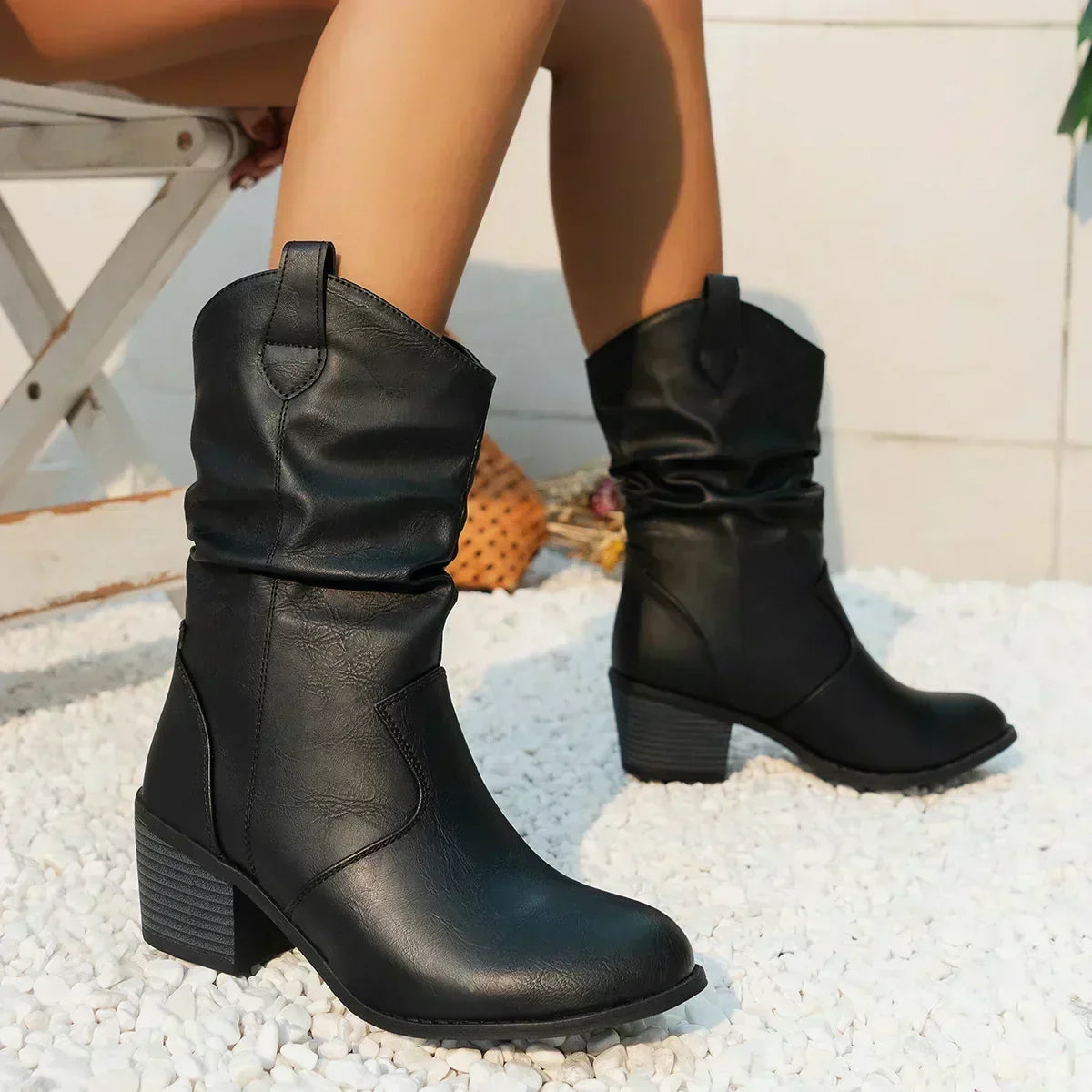 Vaelith | Women's Classic Western Mid-Calf Boots