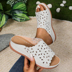 Esme | Women's Floral Pattern Slides with Soft Cushioned Footbed