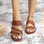 Osberga | Women's Double Band Toe Ring Flat Slides