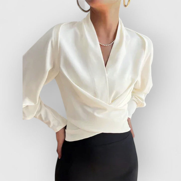 Antonia | Women's Puff Sleeve Wrap Blouse