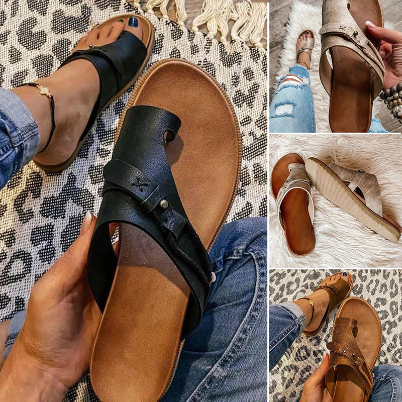 Ismera | Women's Toe Ring Slip-On Boho Summer Slides