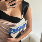 Luxara | Women's Two-Tone Contrast Cropped Vest Corset Top