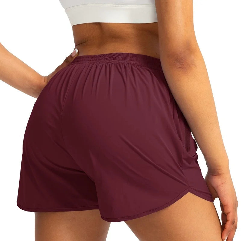 Caolan | Women's Loose Fit Zip Pocket Sport Shorts