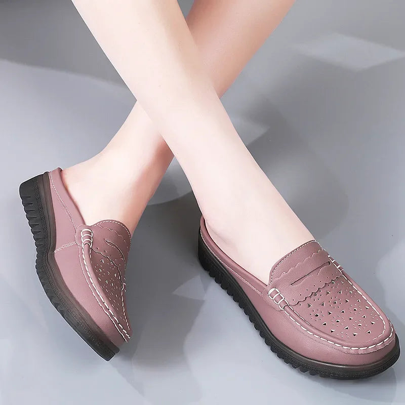 Elina | Women's Elegant Loafers with Perforated Detailing
