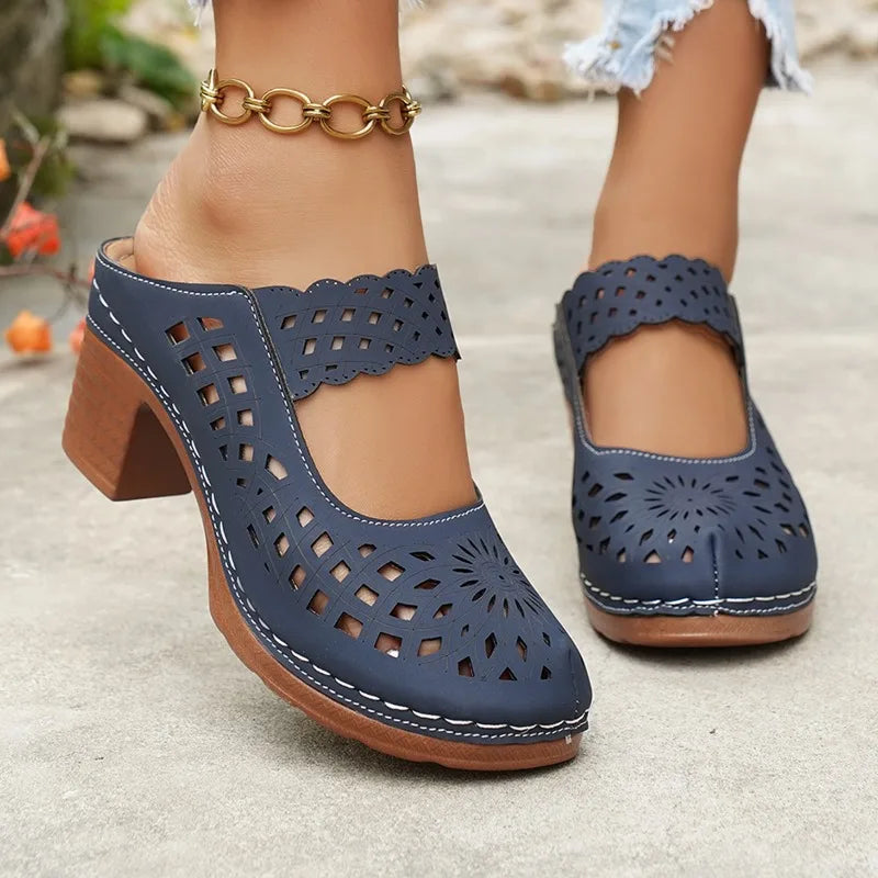 Juno | Women's Elegant Summer Mary Janes with Cutout Detail