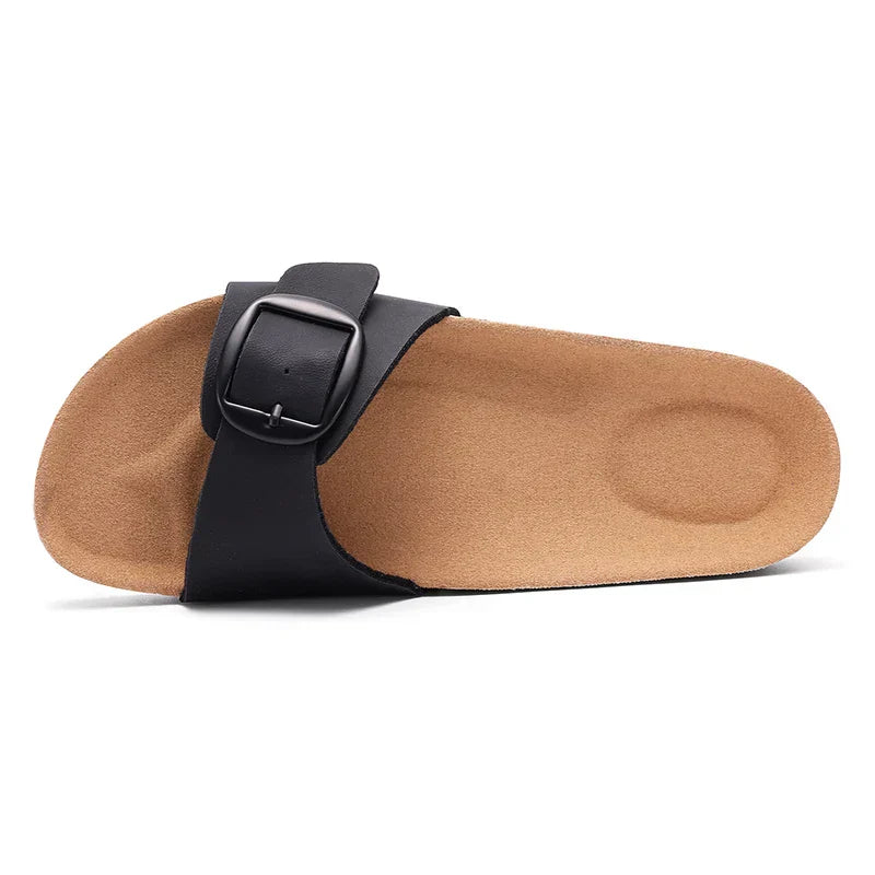 Isolde | Women's Casual Slide Sandals with Buckle Detail