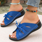 Bram | Women's Cut-Out Bow Peep Toe Wedge Sandals