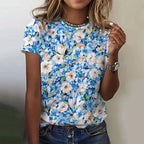 Jarlath | Women's Bold Floral Graphic Short Sleeve T-Shirt
