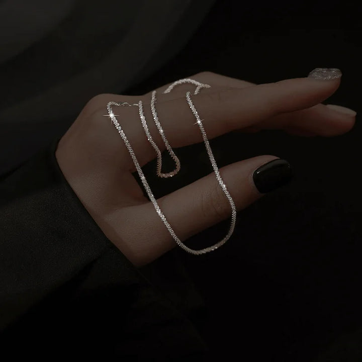 Elise | Silver Spark Chain and Bracelet Set