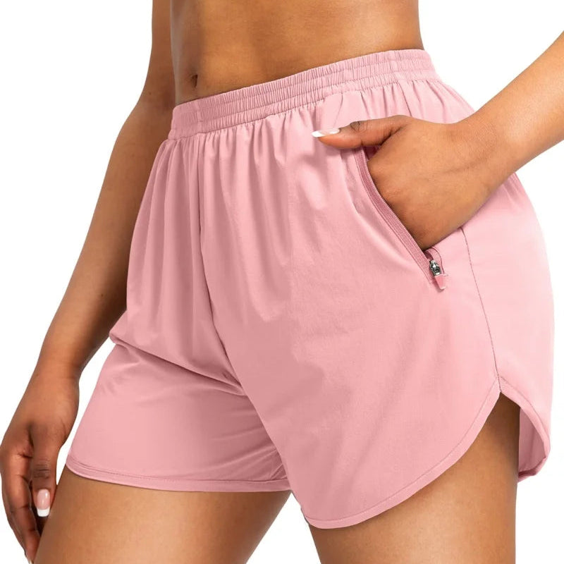 Caolan | Women's Loose Fit Zip Pocket Sport Shorts