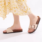 Isolde | Women's Casual Slide Sandals with Buckle Detail