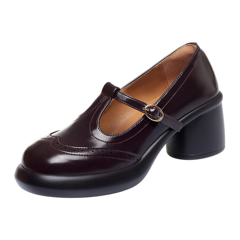 Willa | Women's Classic Mary Jane Shoes with Chunky Heel