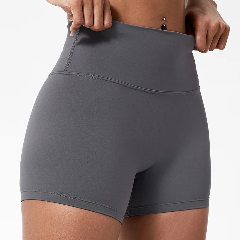 Dervla | Women's High Waist Slim Fit Yoga Shorts