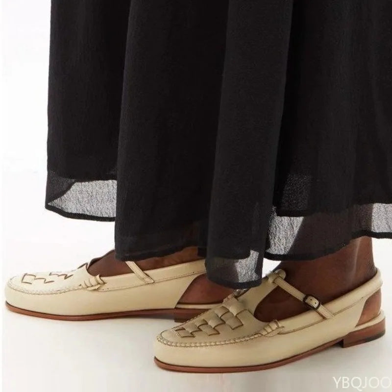 Anouk | Women's Classic Mary Janes with Woven Detail