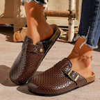 Oriana | Women's Stylish Slide-In Clogs with Buckle Detail