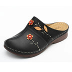 Nadine | Women's Floral Slip On Clogs with Embroidered Details