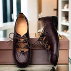 Daphne | Women's Classic Lace-Up Mary Janes with Open Toe Design